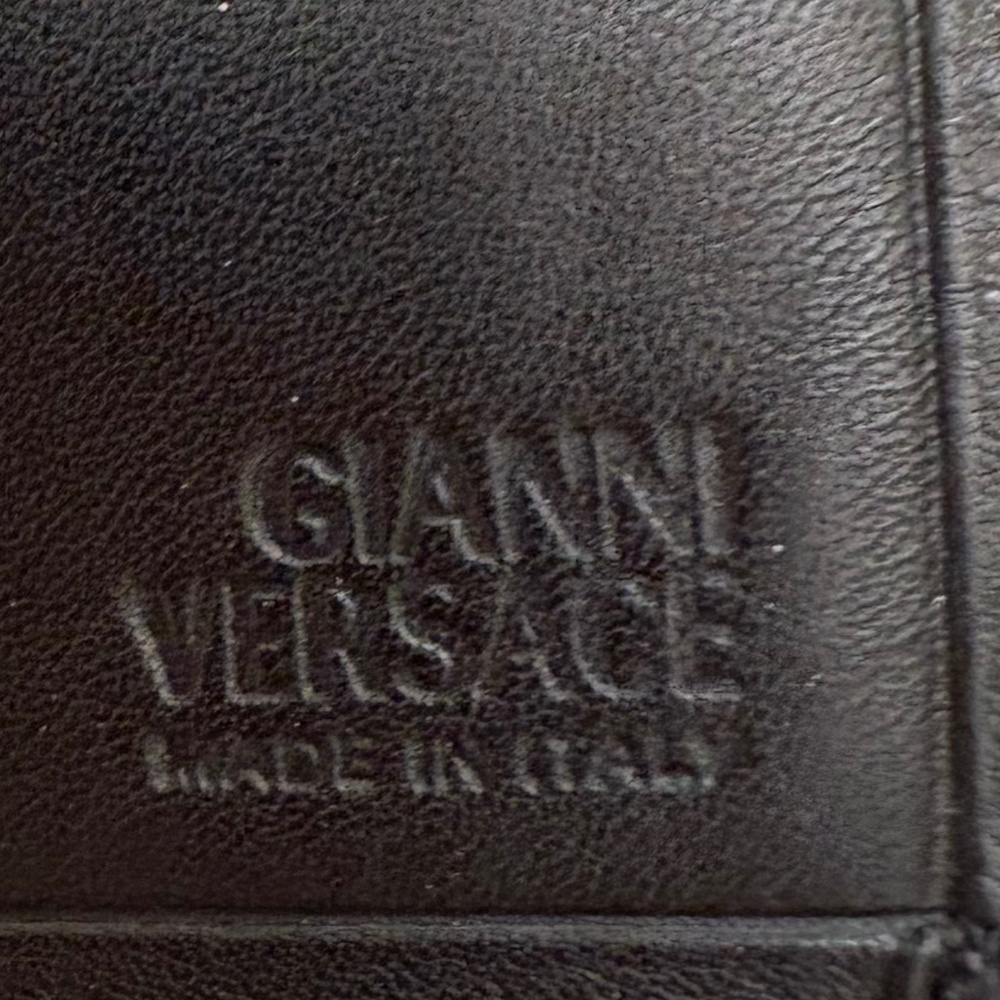 Gianni Versace black leather vintage clutch bag rare - Picture 6 of 10
